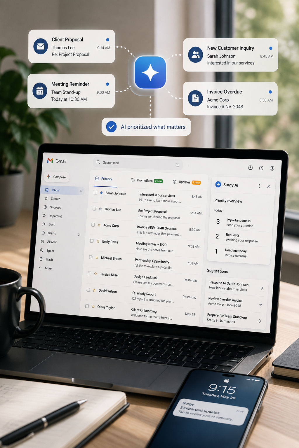 AI-Prioritized Workspace Notifications