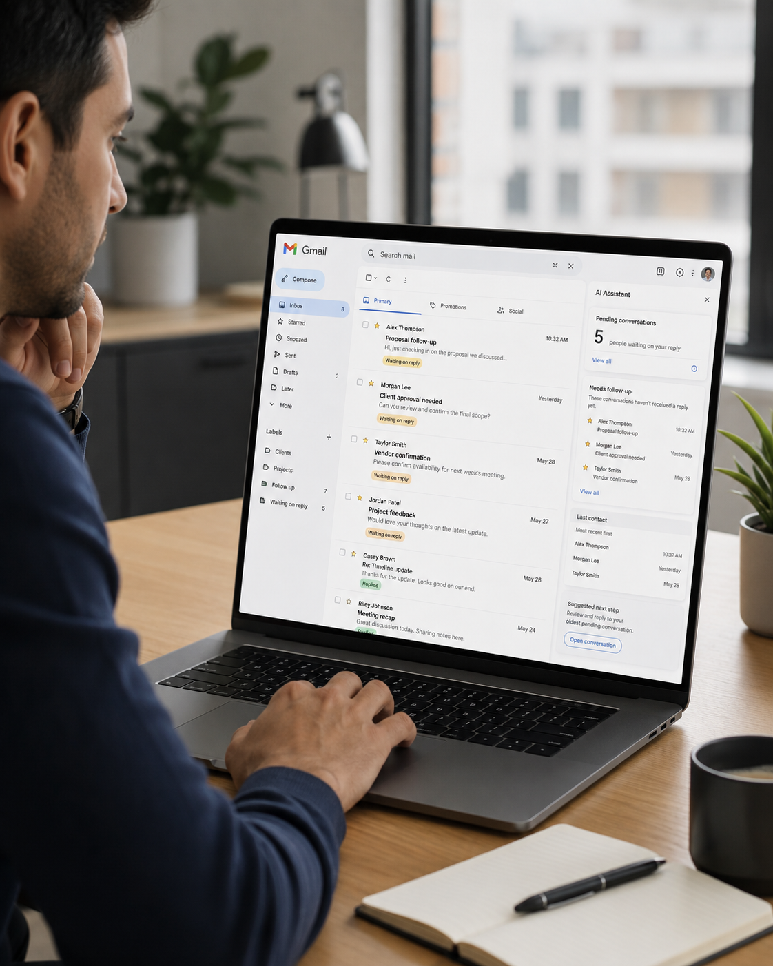 Focused Professional Email Workspace