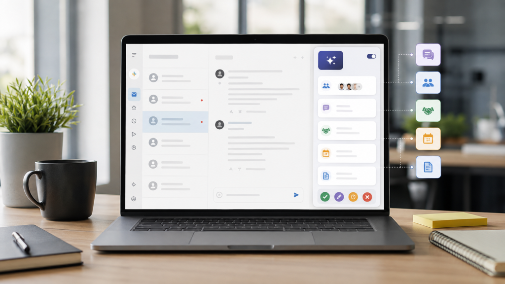 Modern Workspace with Connected Productivity App