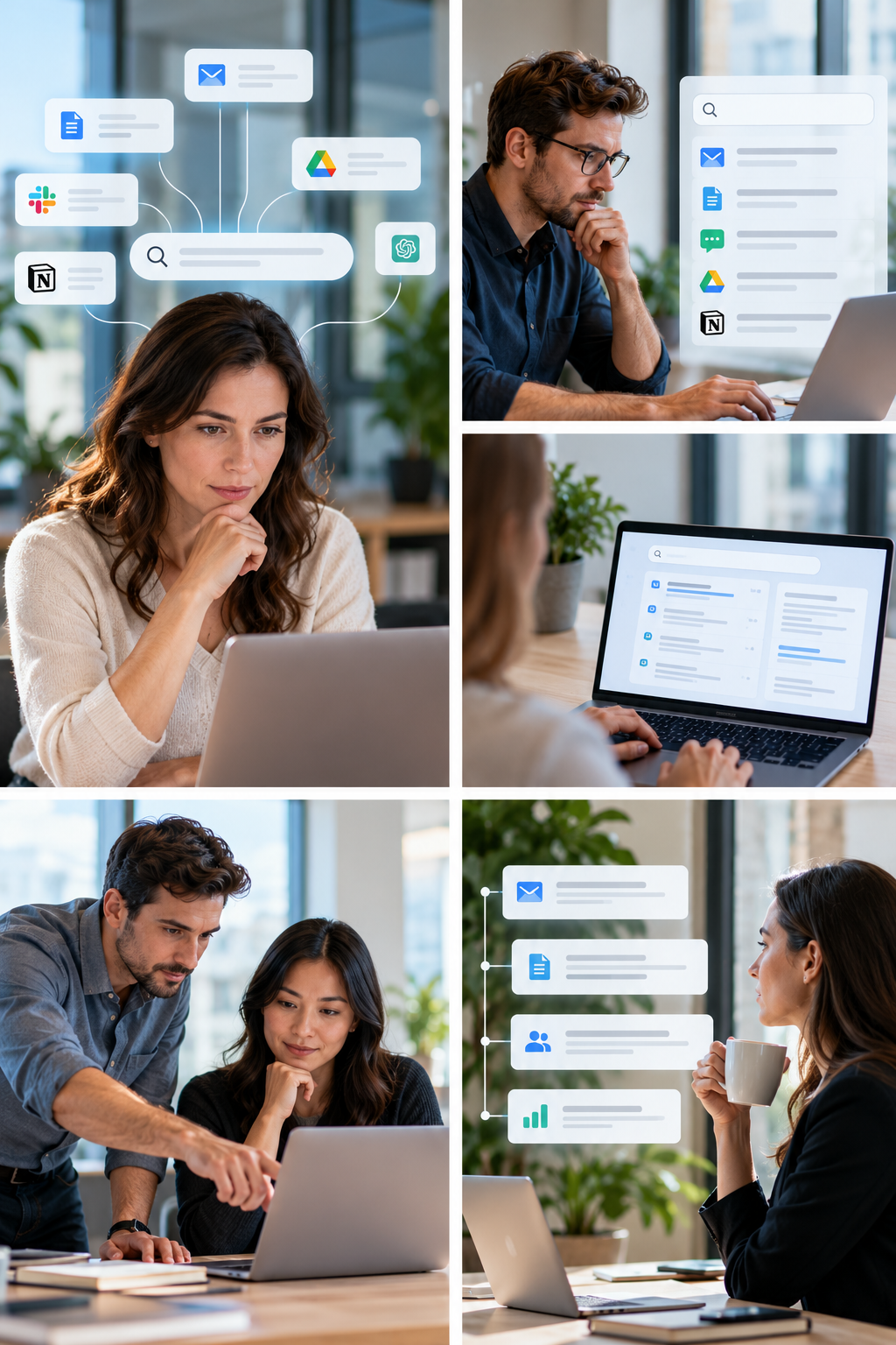 Modern AI Workplace Collaboration Montage